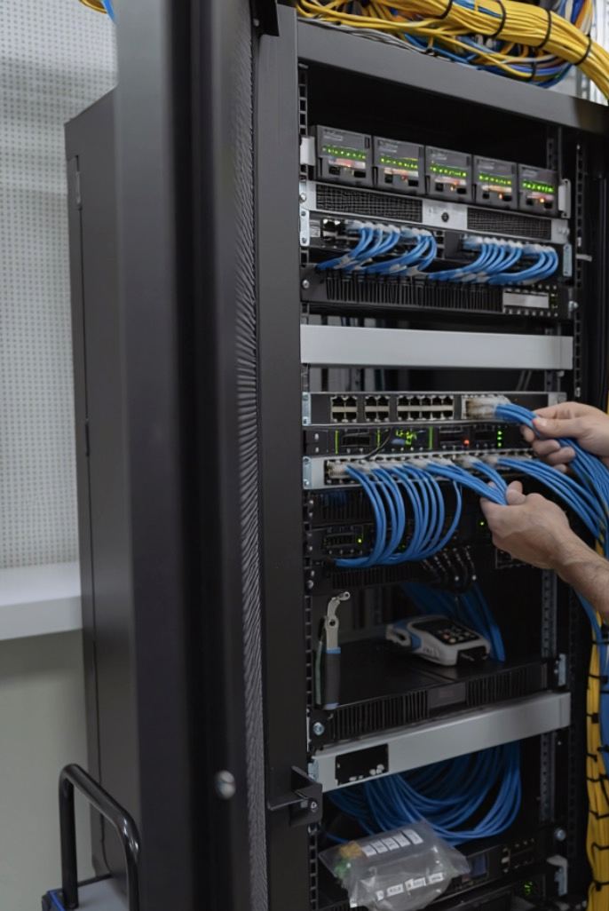 Network rack and structured cabling by Kip Tech Hub
